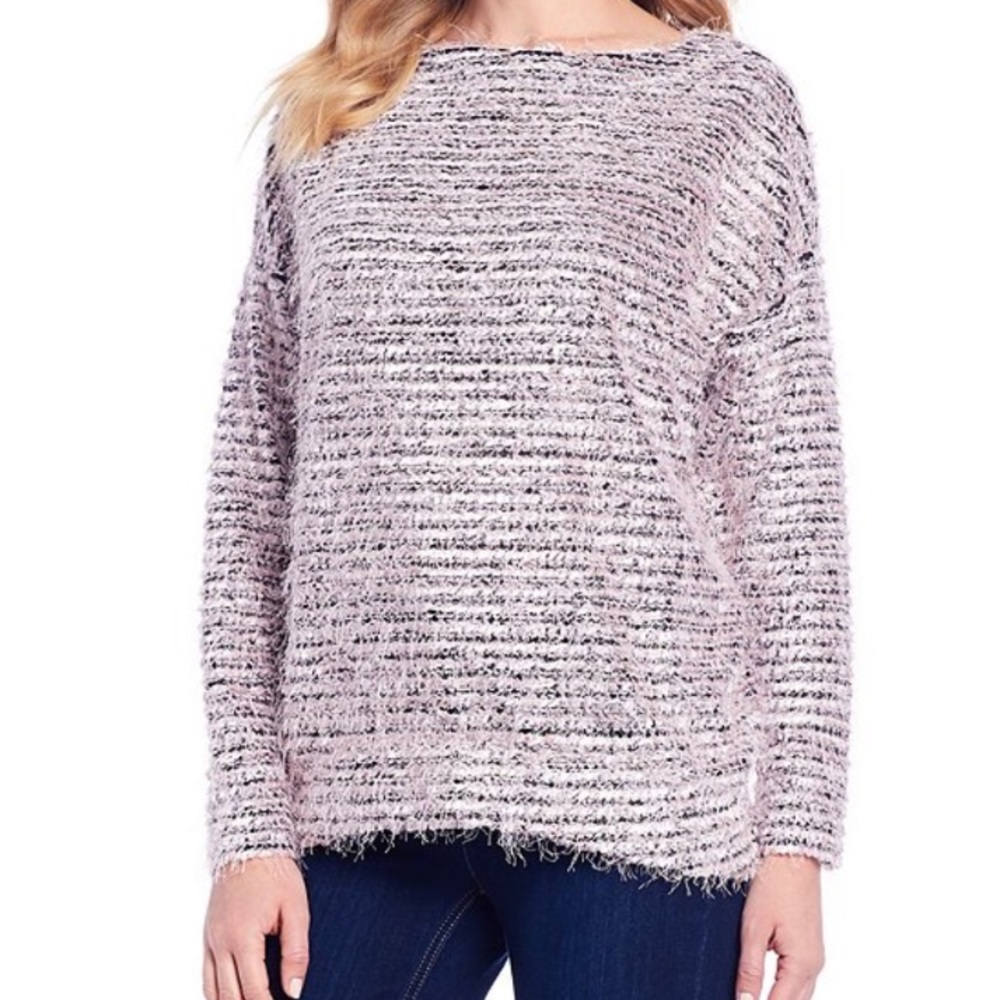 🌸 3/$30 NWT! Jones New York Eyelash Knit Boat Neck Top